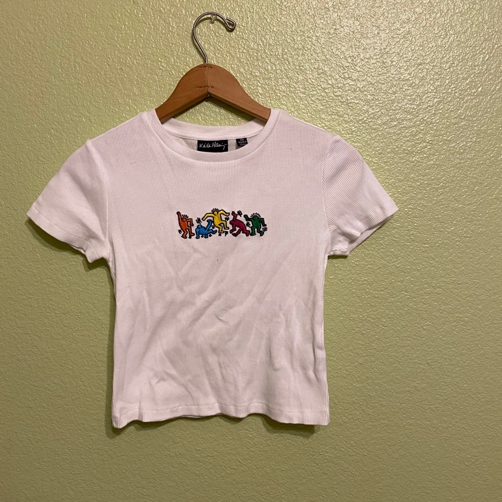 Keith Haring art crop top